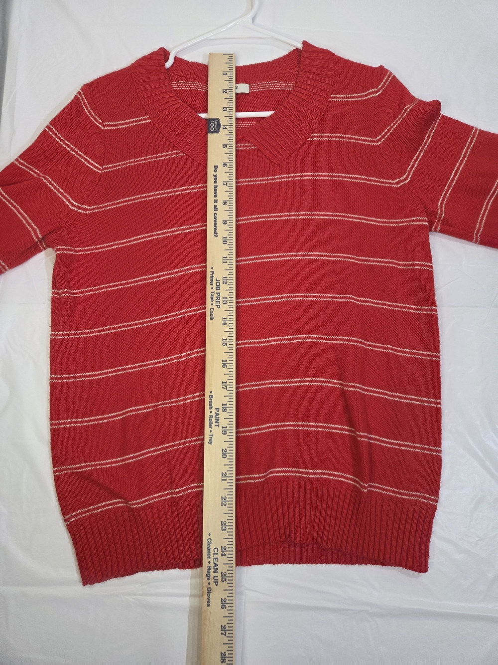 Madewell Red Striped Scoop-Collar Sweater - Picture 3 of 10